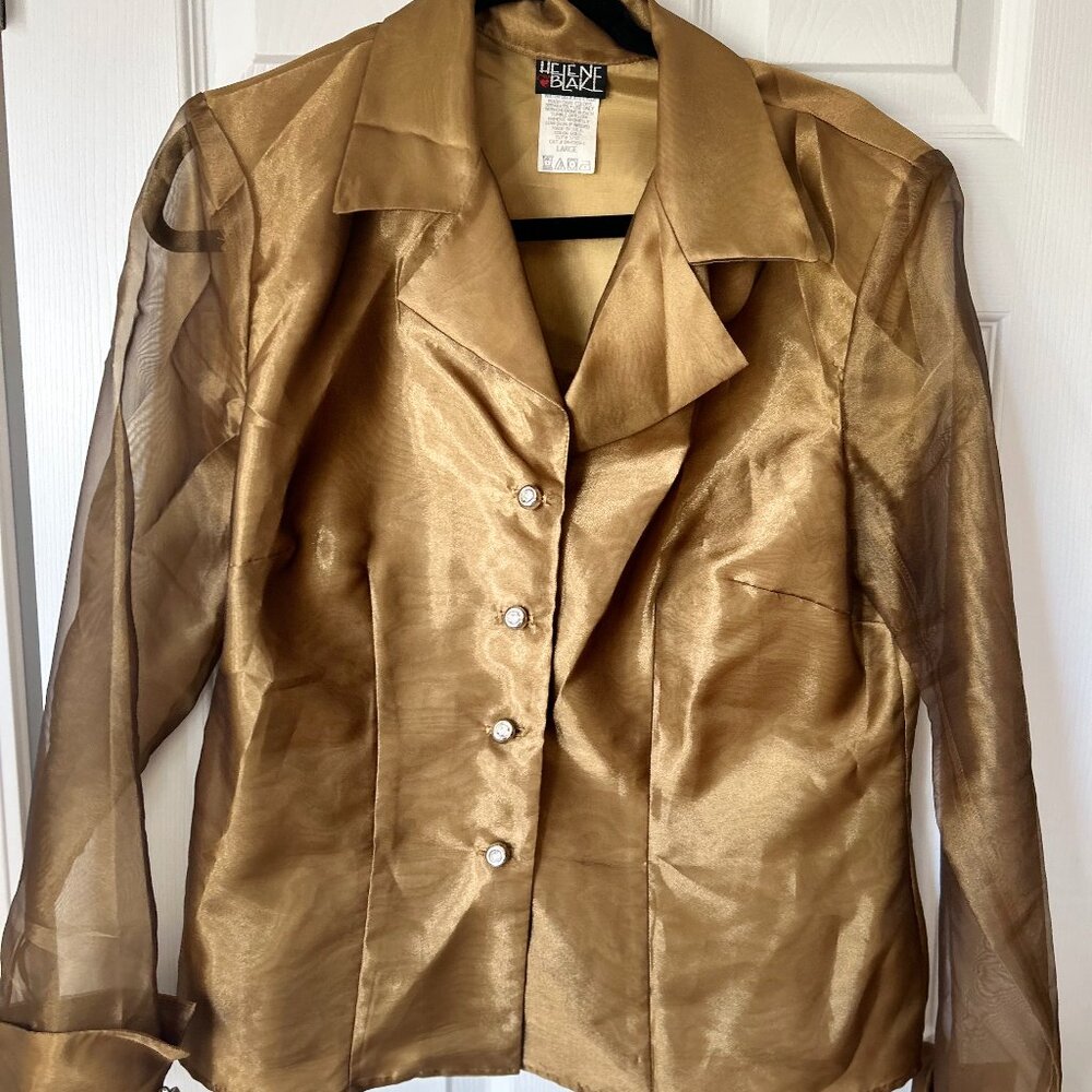 Gold women blouse jacket style